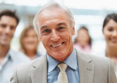 Senior Business Man Smiling